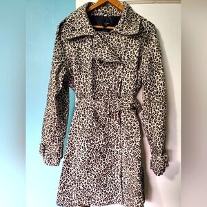 Y2K Leopard Print Women's Trench Coat With Belt🐆💛